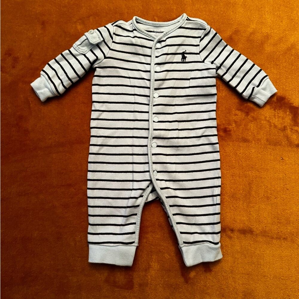 Ralph Lauren 3 Months Blue Striped PJ